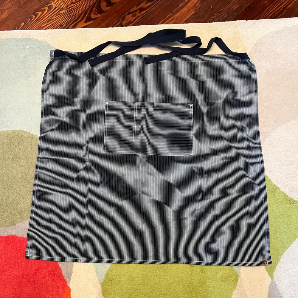 Striped Cotton Waist Apron with Front Pocket Chef Works
